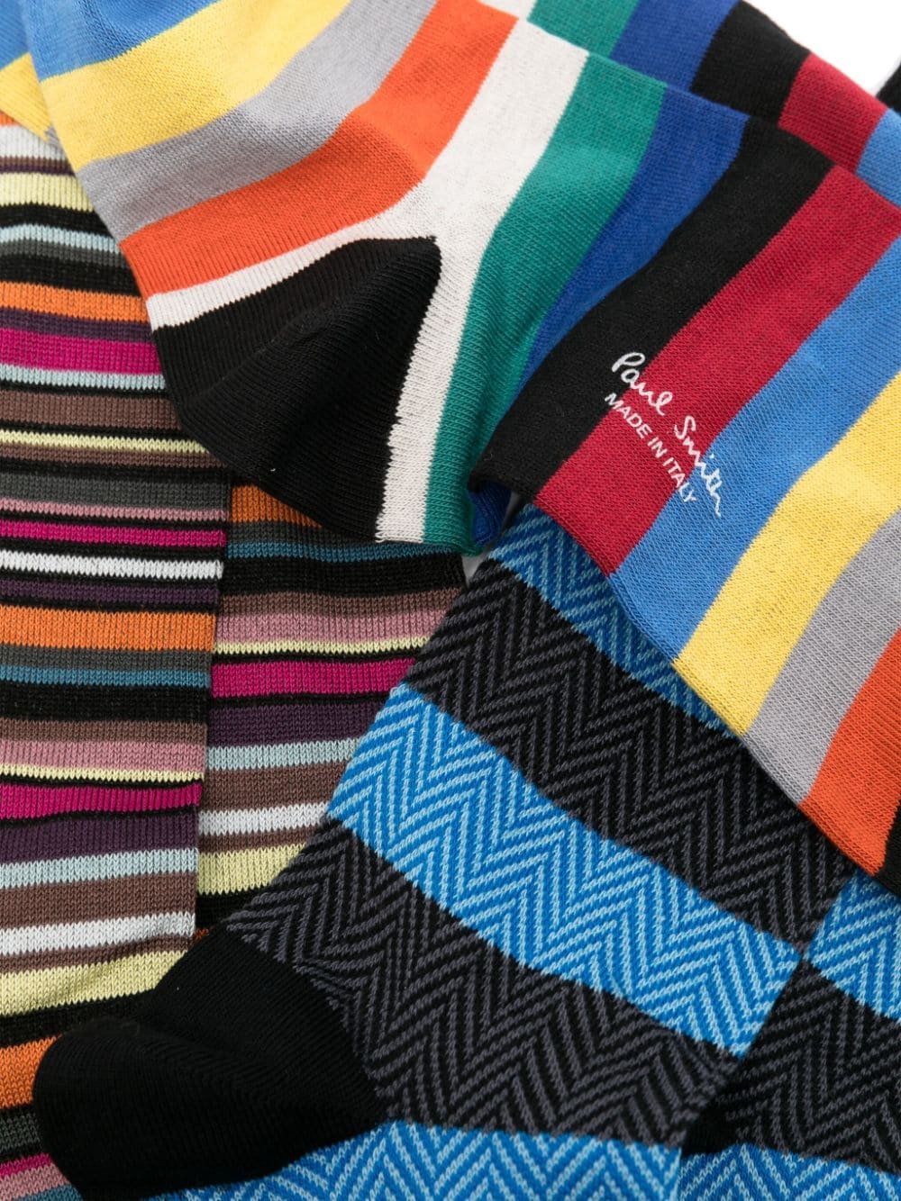 Shop Paul Smith Striped Ankle Socks (pack Of Three) In Black