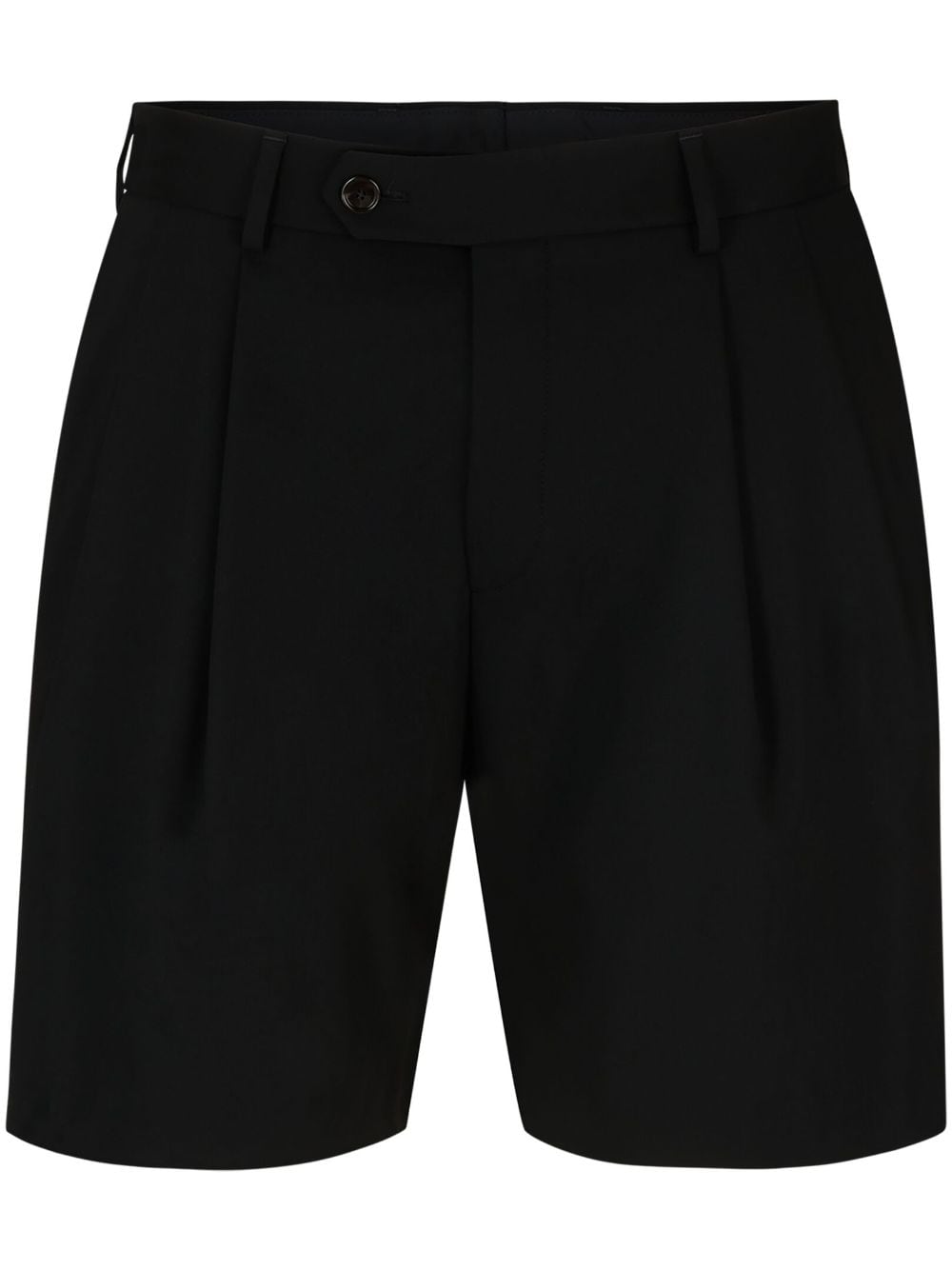 Hugo Boss Wool Tailored Shorts In Black