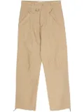 RANRA slub-texture straight trousers - Neutrals