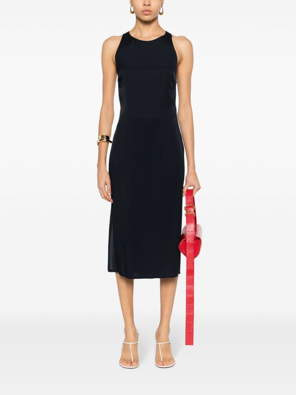 Shop Gauchère Sleeveless Midi Dress In Blue