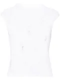 Gauchère distressed cotton vest - White