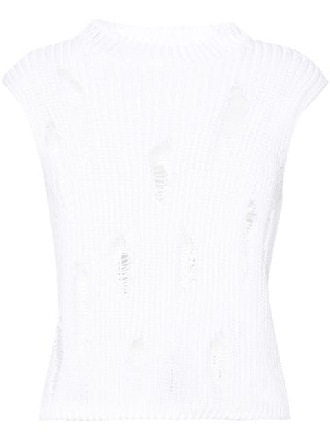 Gauchère distressed cotton vest