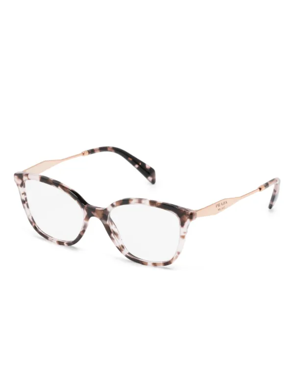 Prada Eyewear Tortoiseshell cat-eye Glasses Pink FARFETCH IN