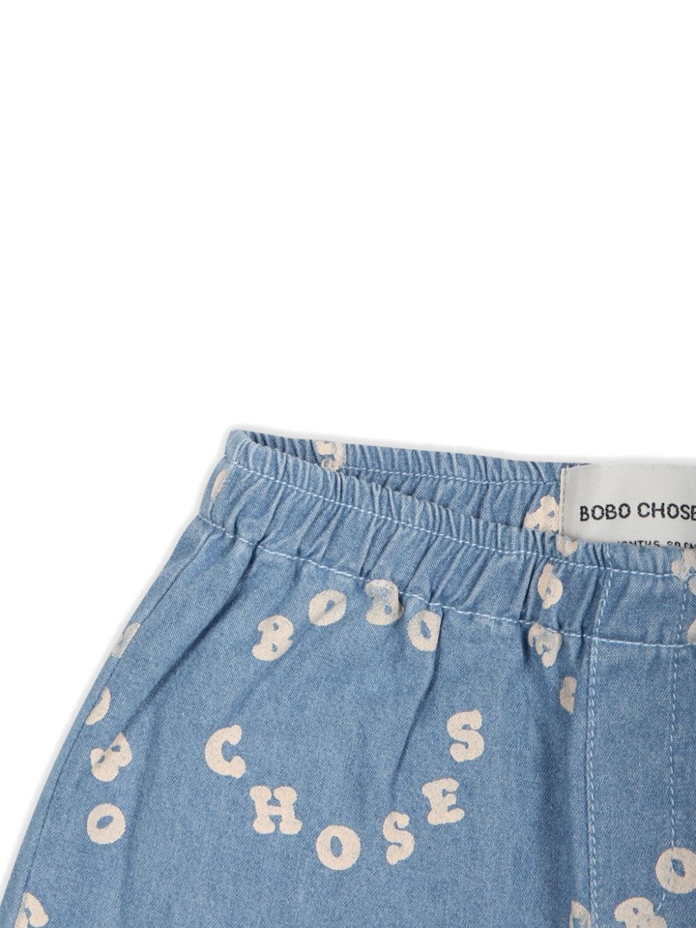 Shop Bobo Choses Circle Denim Shorts In Blue