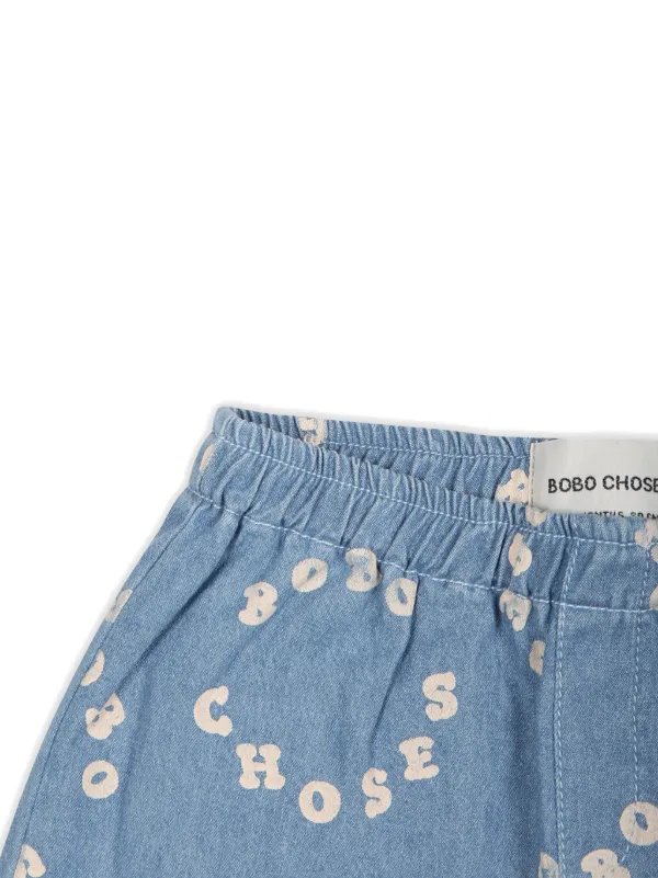 Bobo Choses Circle Denim Shorts Blue FARFETCH AE