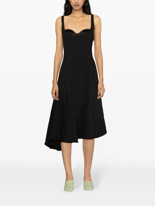 Viktor Rolf Midi-jurk Met Korset Stijl Zwart FARFETCH NL