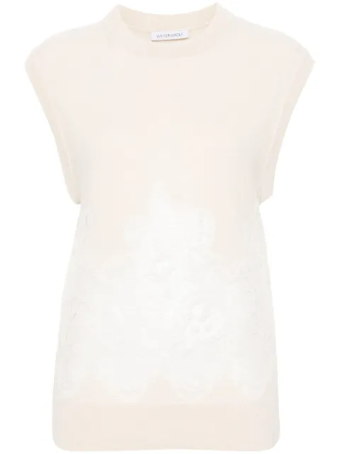 Viktor & Rolf Spencer lace-detail sleeveless jumper