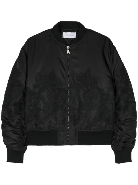 Viktor & Rolf chamarra bomber con encaje floral
