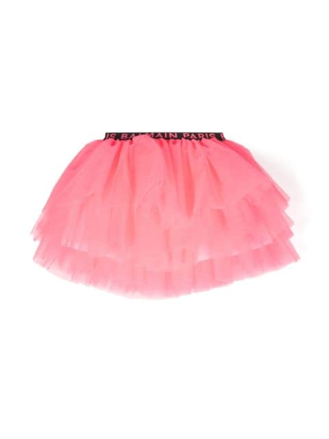 logo-waistband tulle tutu