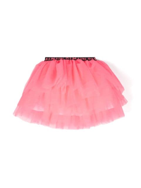 logo-waistband tulle tutu