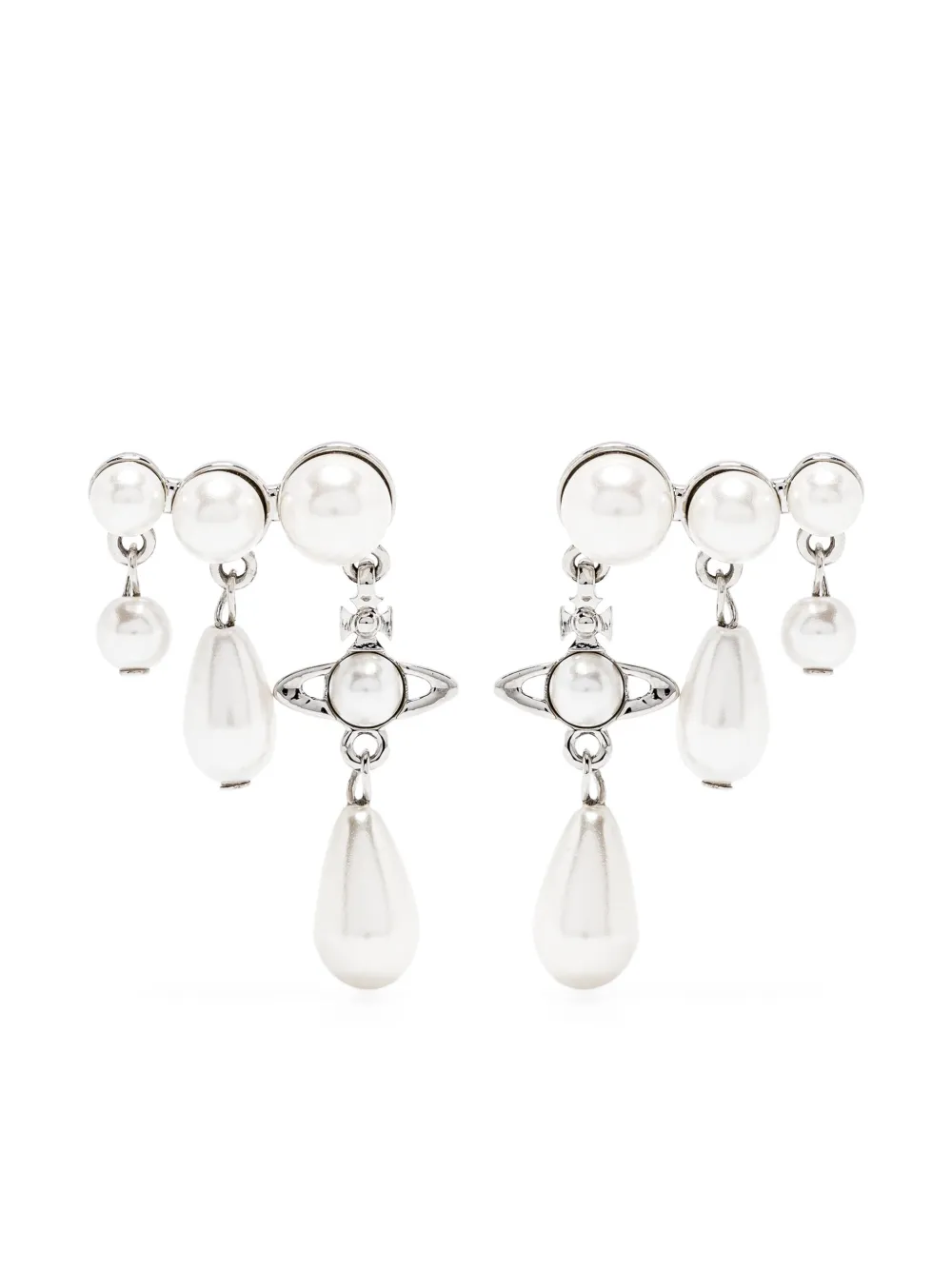 Vivienne Westwood正規品/送料関税込み CALLIOPE EARRINGS Calliope Earrings in PLATINUM-WHITE-CZ | Vivienne Westwood®