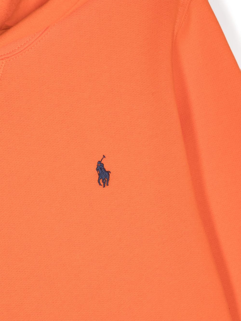 Shop Ralph Lauren Polo Pony Jersey Hoodie In Orange