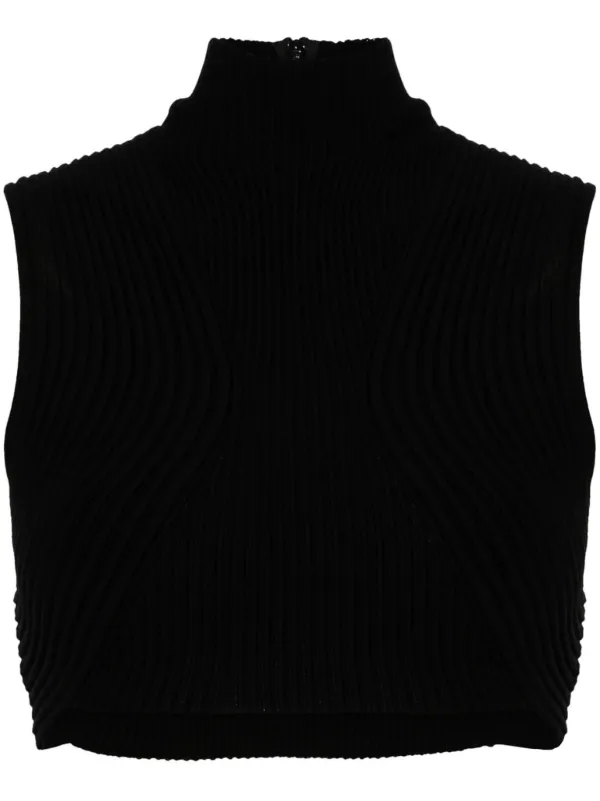 Tシャツ・カットソー CHLOE WOOL KNITTED TOP Chloé Crew Neck Fitted Top In Wool Knit | Chloé TJ