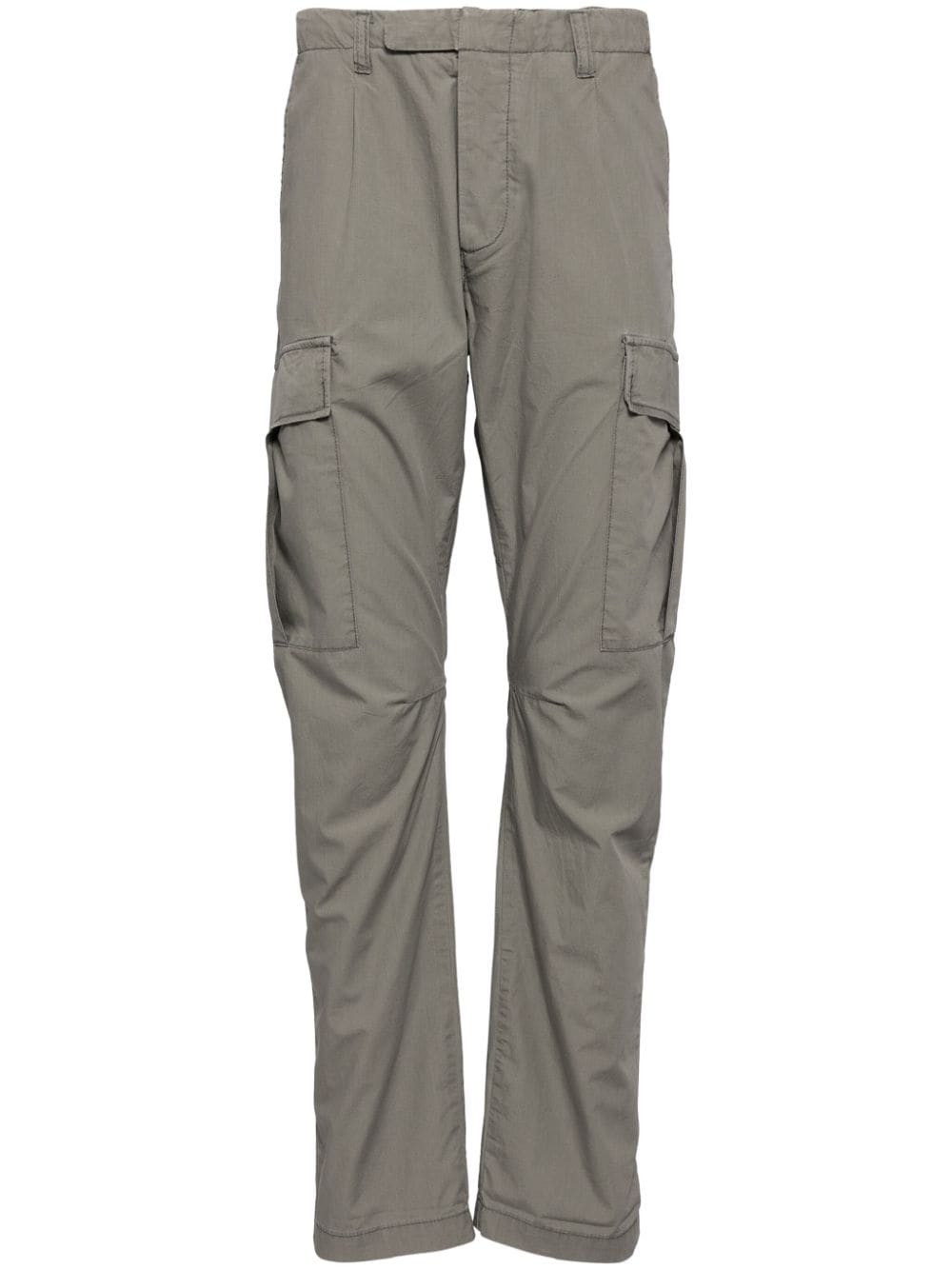 Private Stock The Patrick Cotton Cargo Trousers In Grey