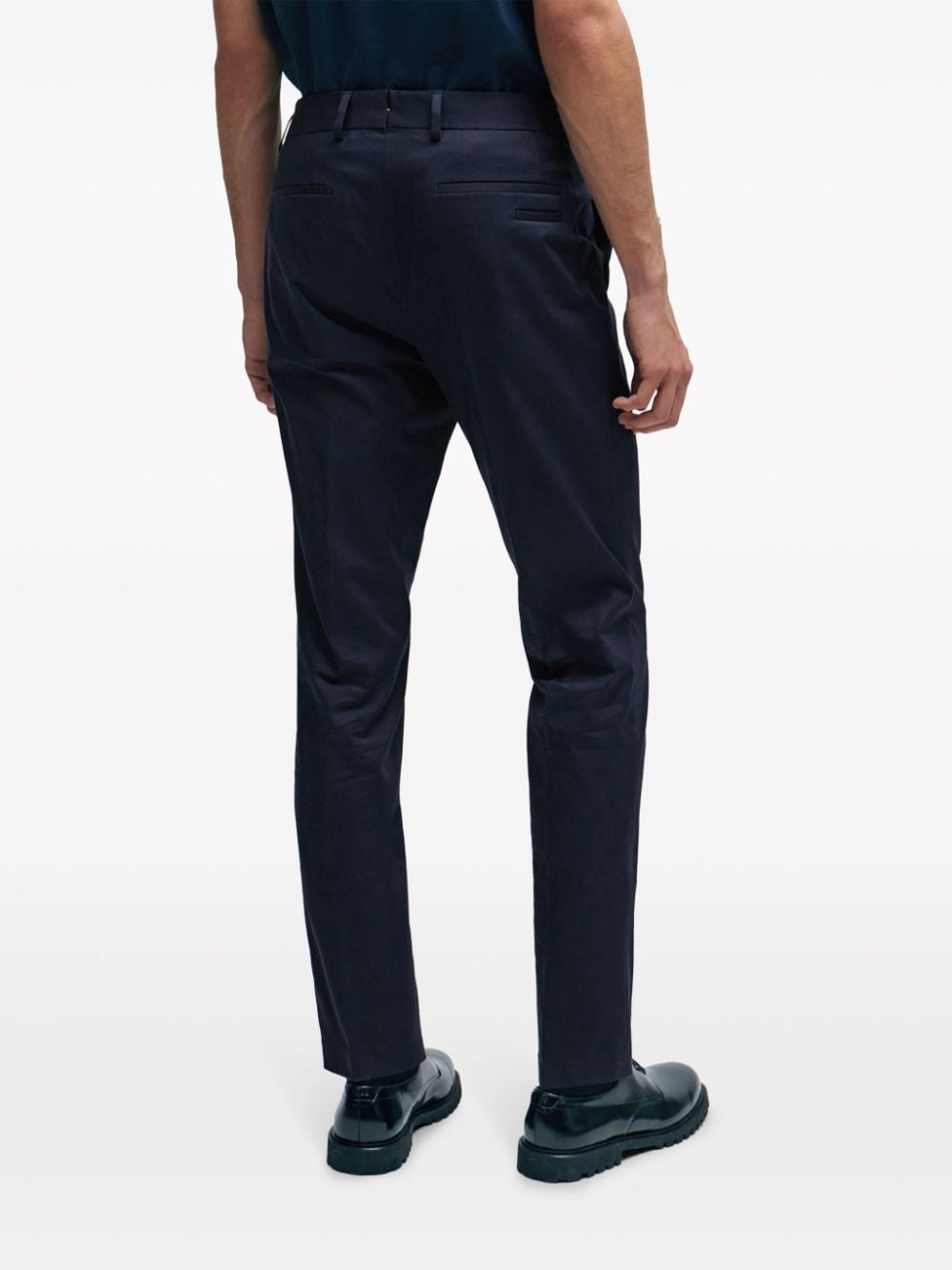 Shop Hugo Boss Straight-leg Trousers In Blue