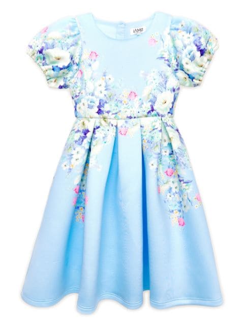 IAME floral-print pleated midi dress