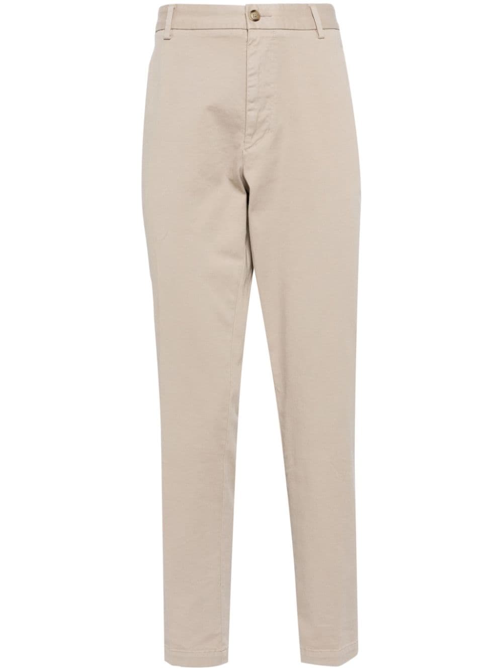 Hugo Boss Mid-rise Slim-fit Chinos In Neutrals