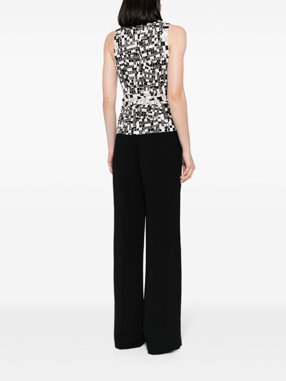 Shop Diane Von Furstenberg Ariane Wrap-design Top In Black
