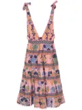 FARM Rio Seashell Tapestry-print cotton dress - Pink