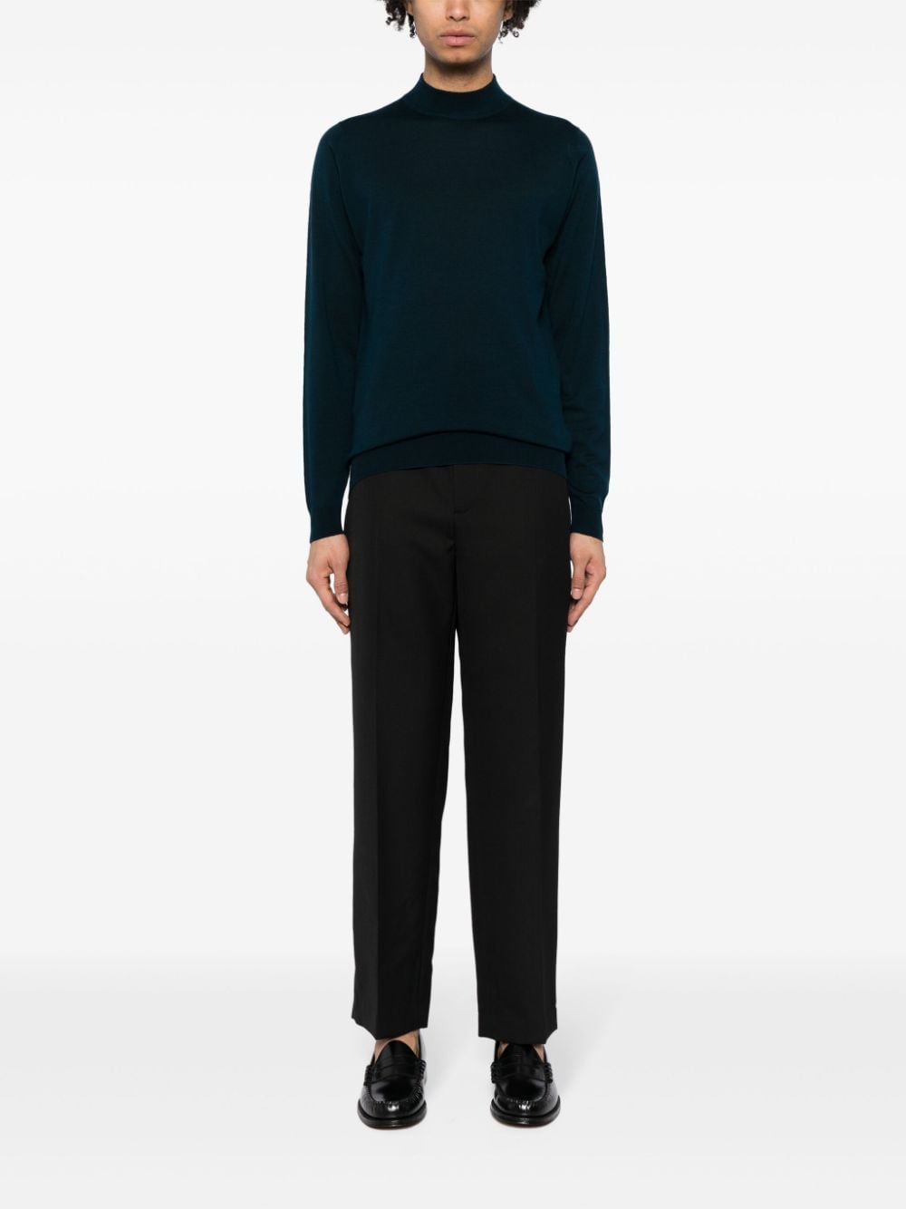 Shop John Smedley Harcourt Wool Jumper In Blue