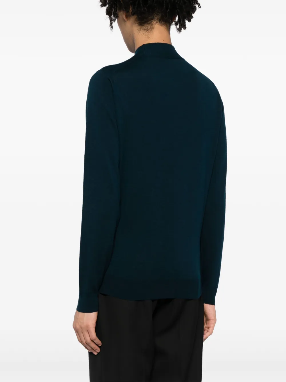 John Smedley Harcourt trui van merinowol Blauw