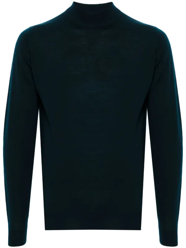 John Smedley Harcourt Wool Jumper | Blue | FARFETCH IN