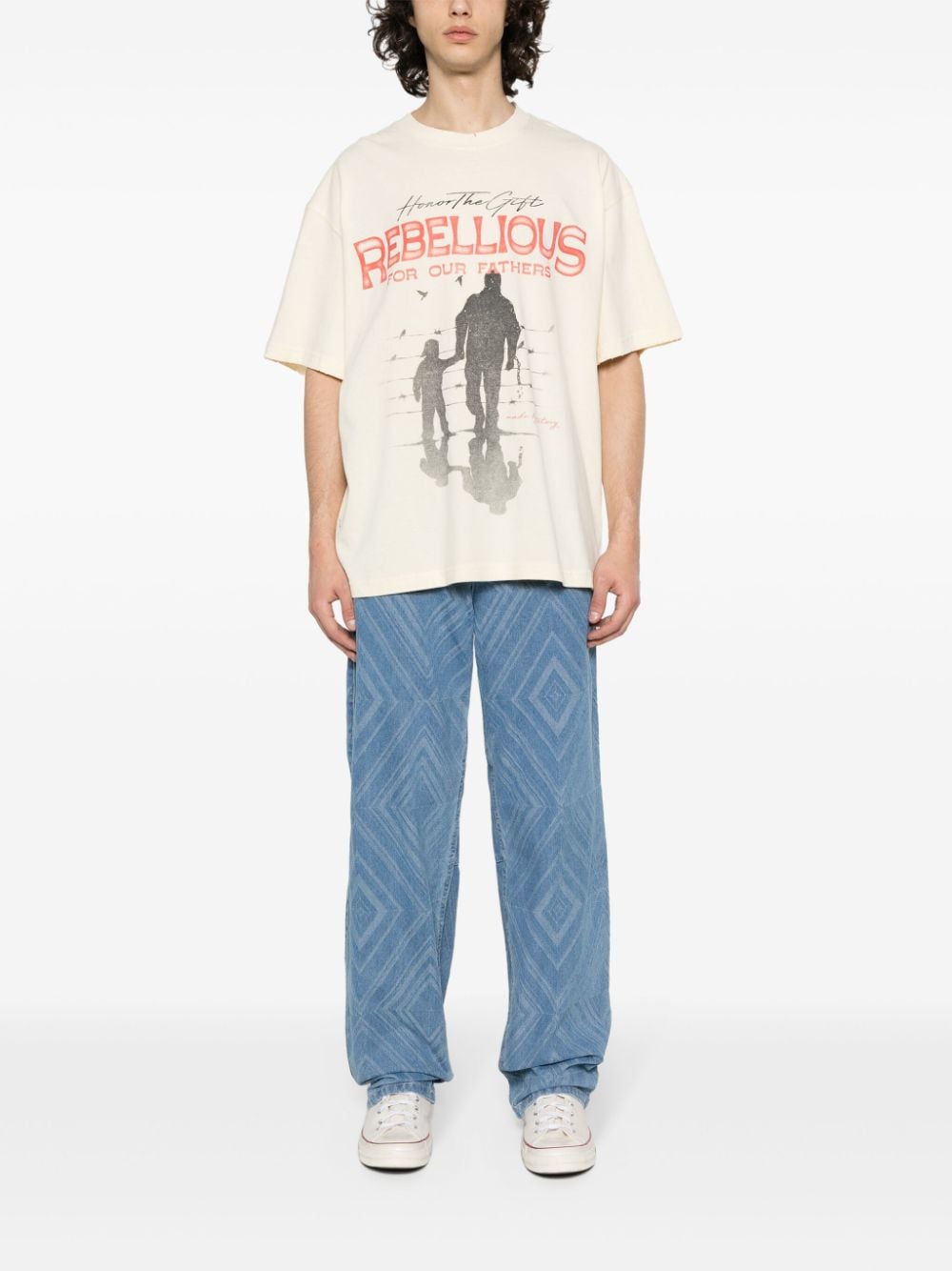 Shop Honor The Gift Rebellious For Our Fathers T-shirt In Neutrals