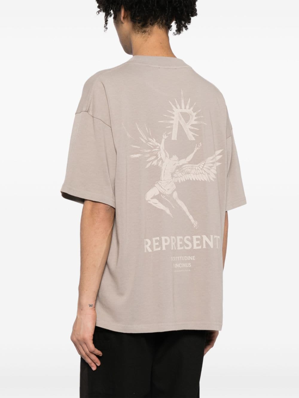 Shop Represent Icarus Cotton T-shirt In 中性色