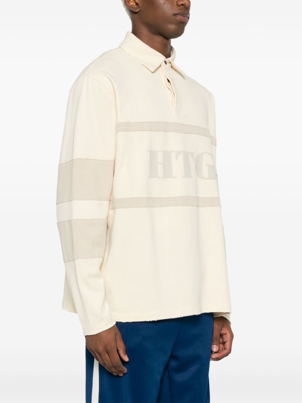 Shop Honor The Gift Logo-print Cotton Polo Shirt In Neutrals