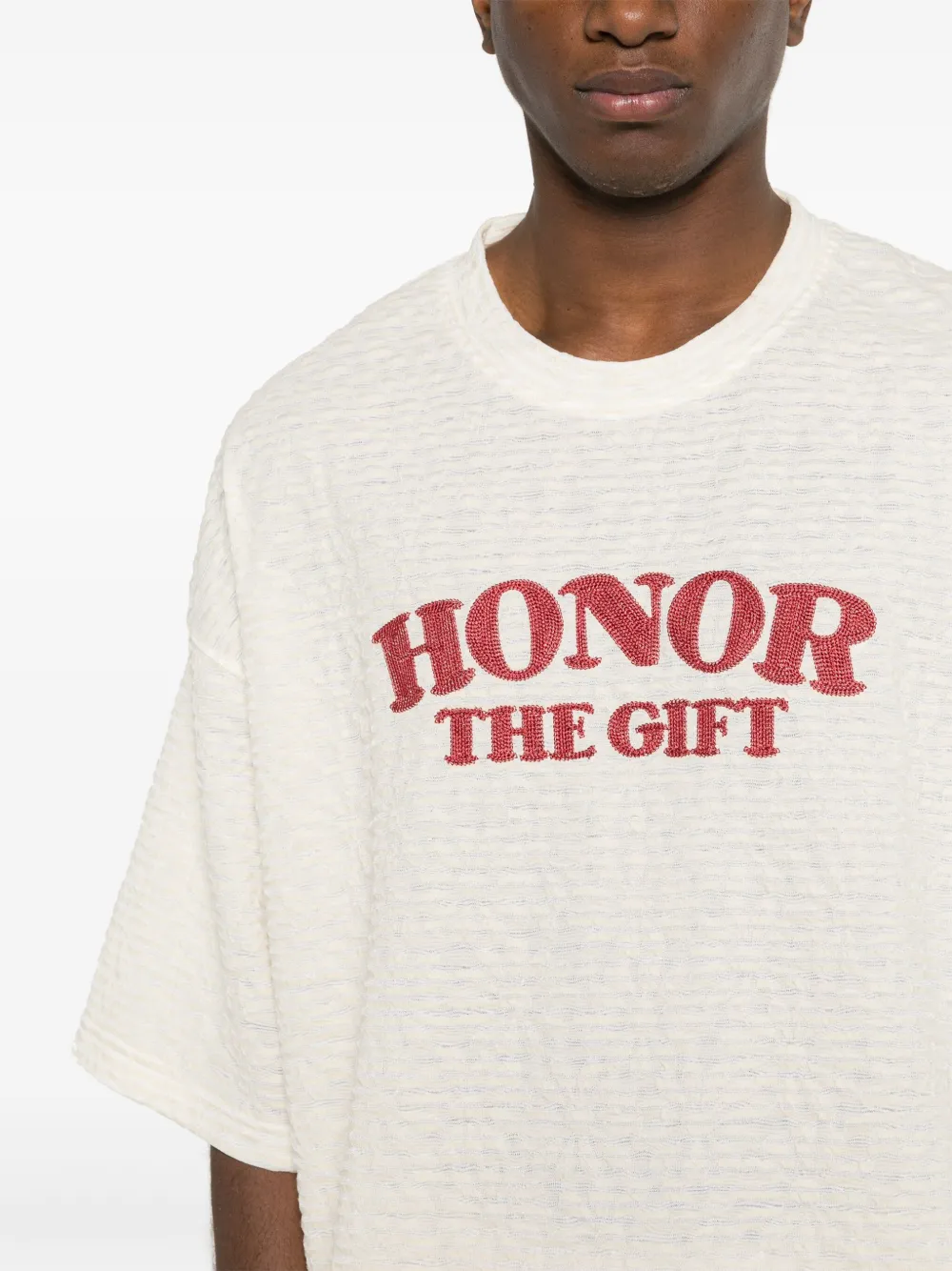 Honor The Gift Gestreept T-shirt Beige