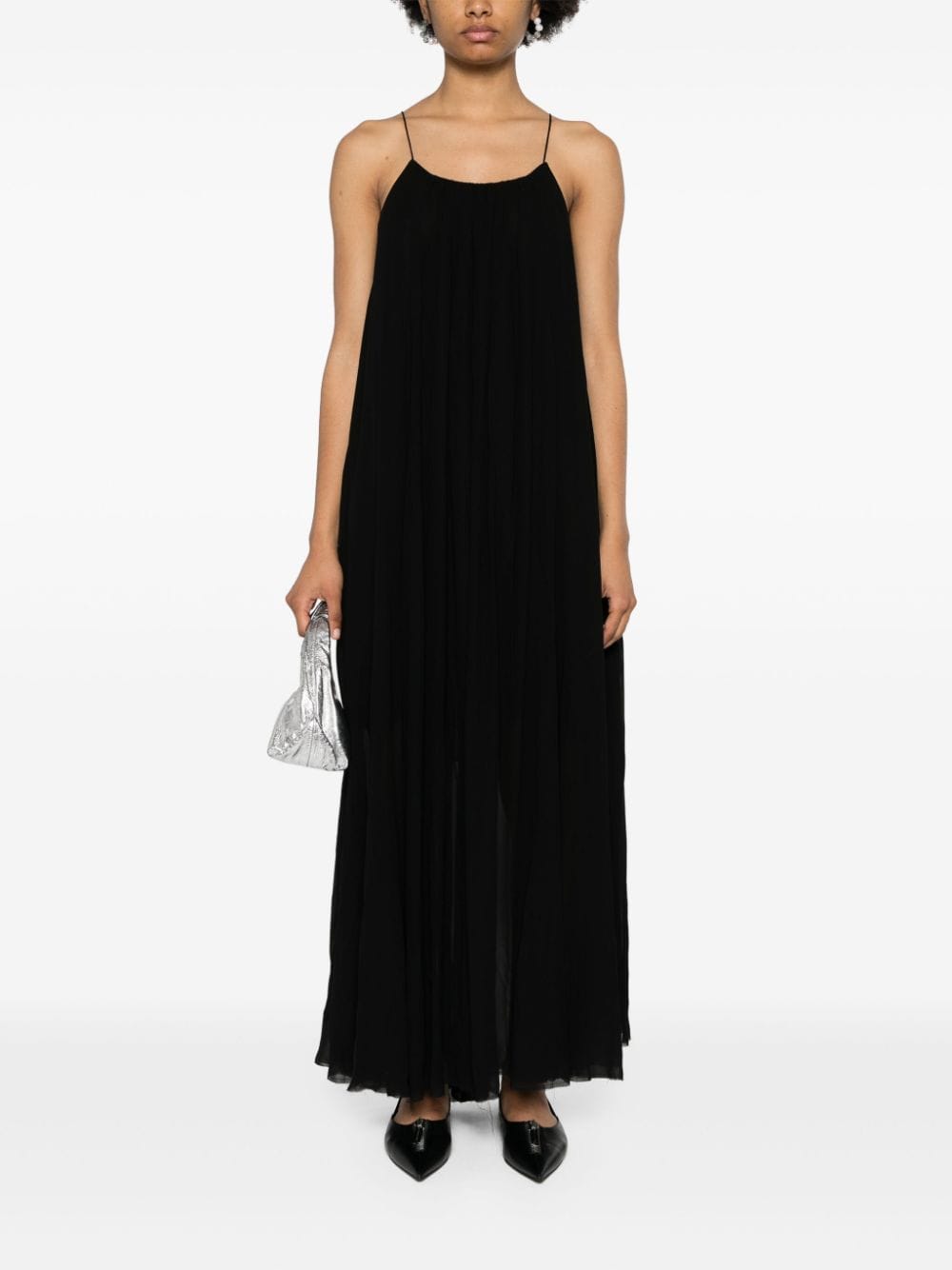 Shop Rodebjer Solin Slip-on Maxi Dress In Black