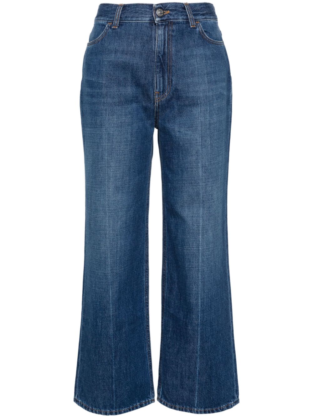 straight-leg cropped jeans