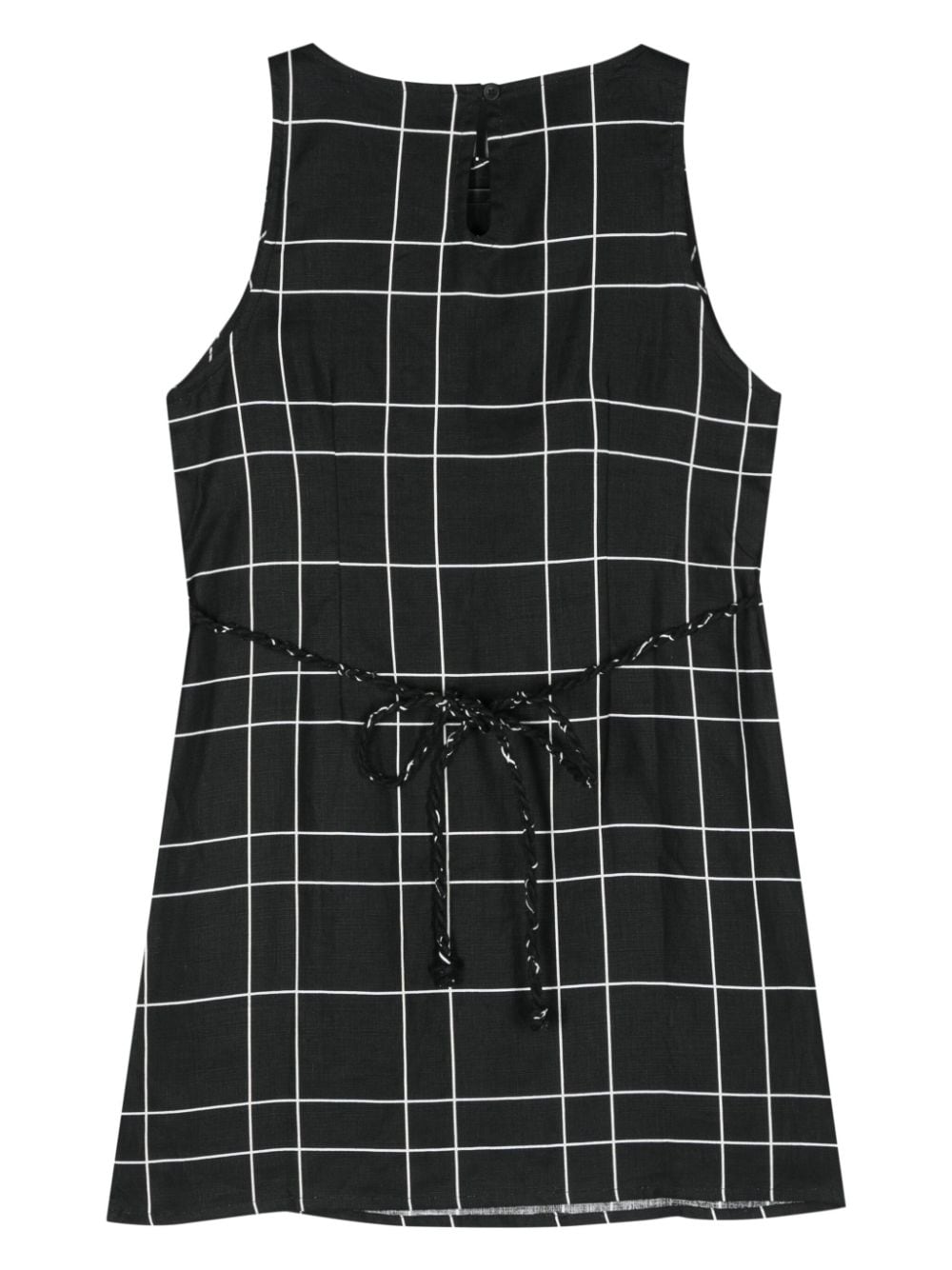 Shop Faithfull The Brand Lui Letizia Checked Mini Dress In Black