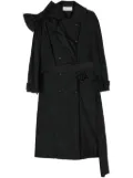 Viktor & Rolf bow-detail draped trench coat - Black