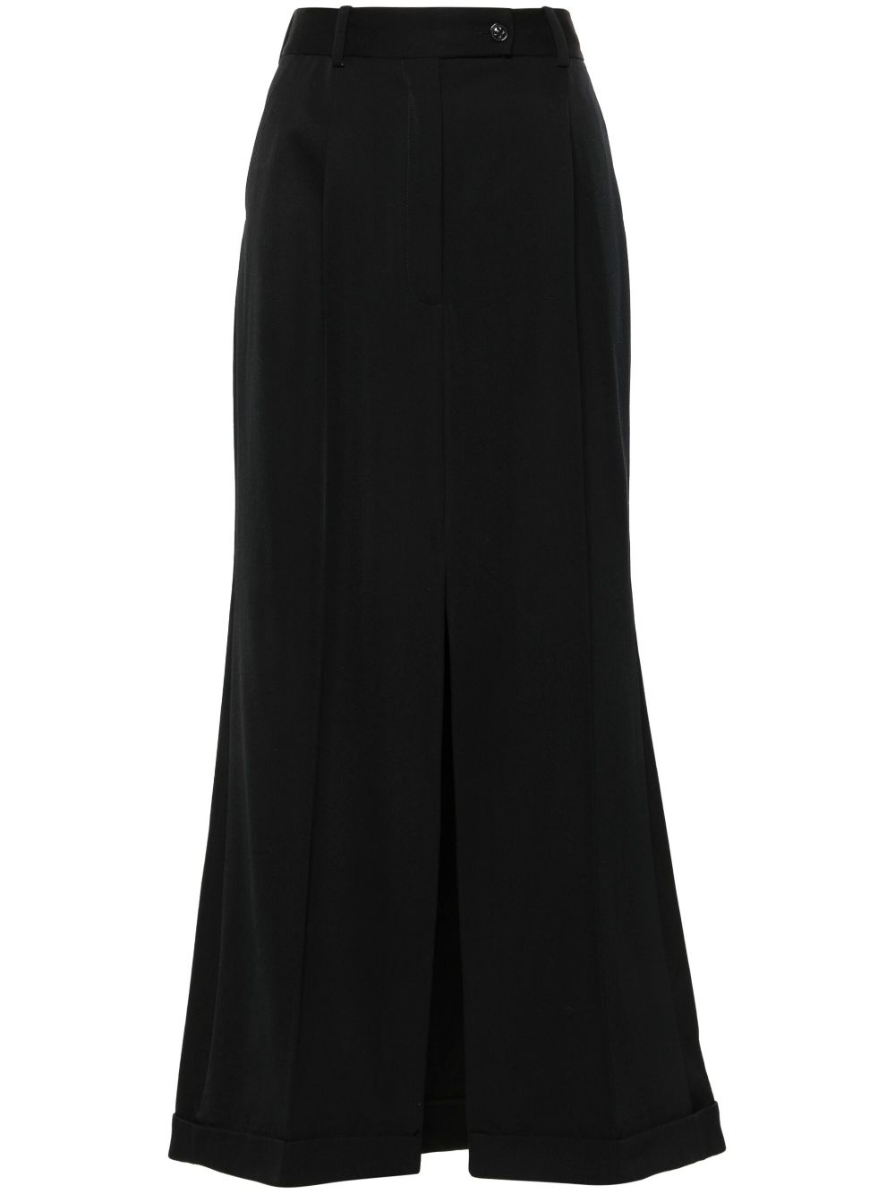 wool maxi high-waisted skirt