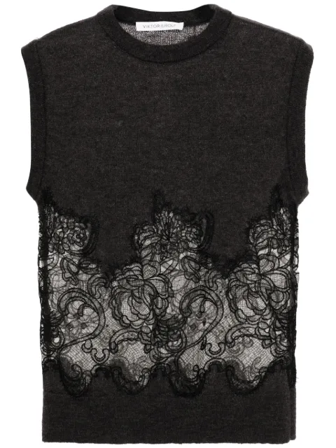 Viktor & Rolf Spencer lace-detail sleeveless jumper