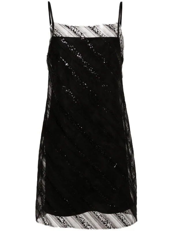 Viktor Rolf glitter embellished Tulle Slip Dress Farfetch