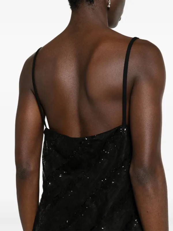 Viktor Rolf glitter-embellished Tulle Slip Dress Black FARFETCH IN