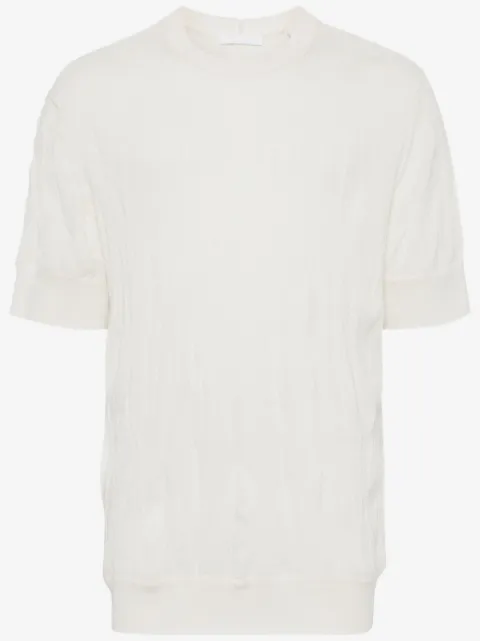 Helmut Lang تيشيرت صوف بتأثير مجعد