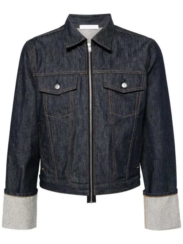 Helmut lang zip discount denim jacket