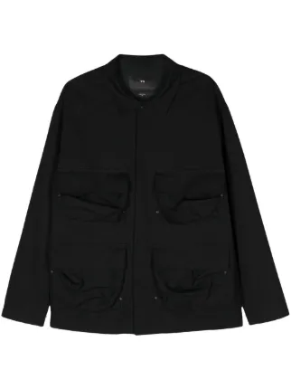 Black cotton military jacket best sale