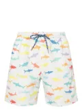 Paul & Shark shark-print swim shorts - White