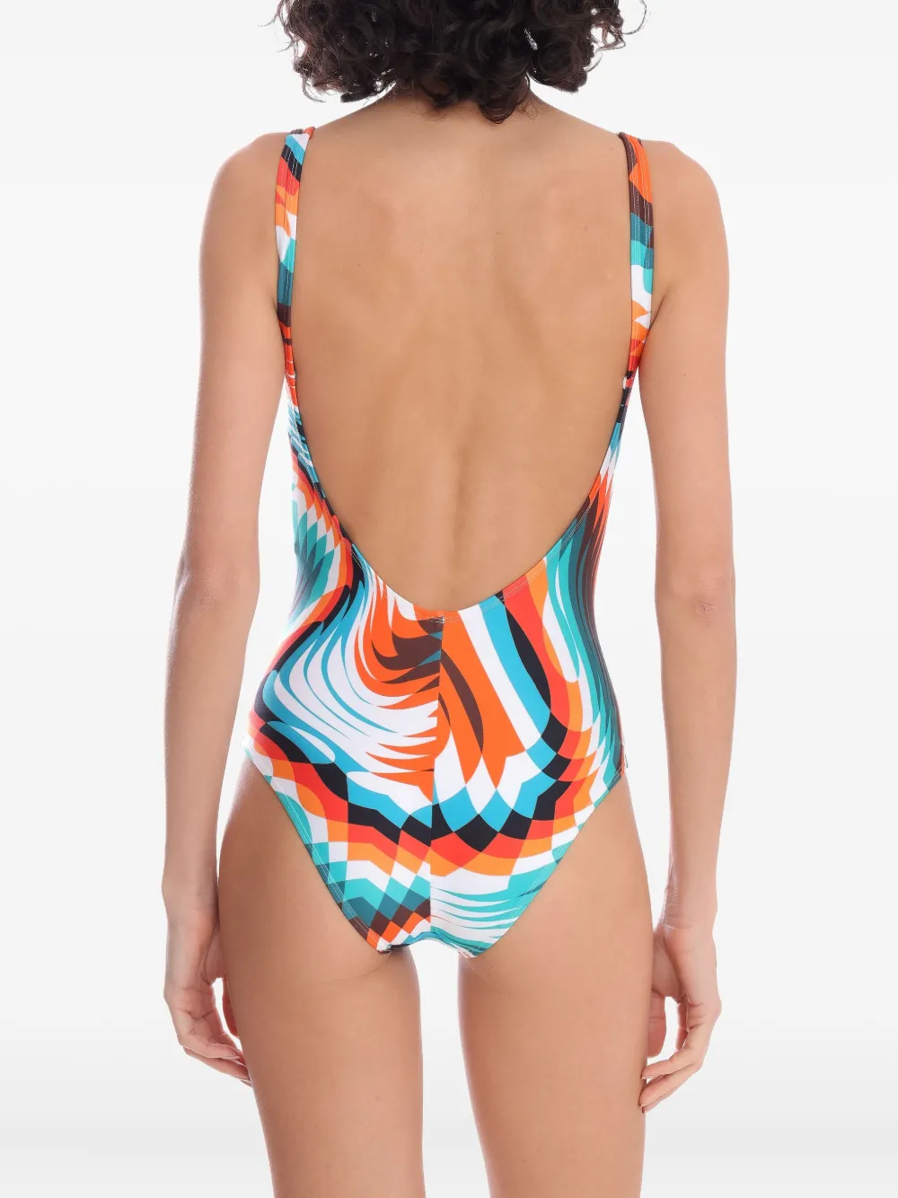 Lygia & Nanny Geometric Print Swimsuit In White