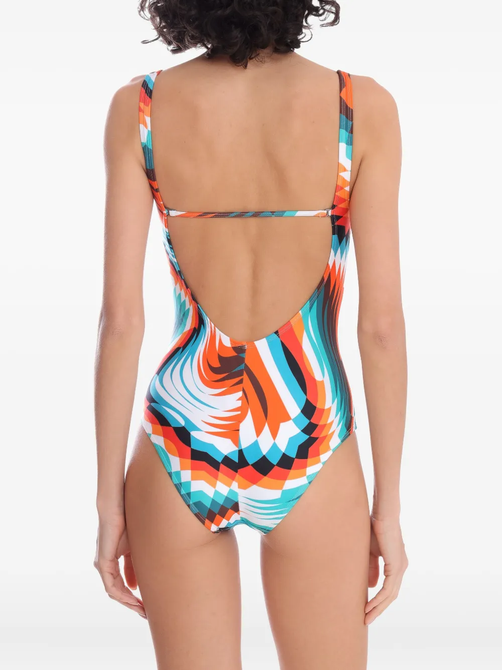 Lygia & Nanny Geometric Print Swimsuit In White