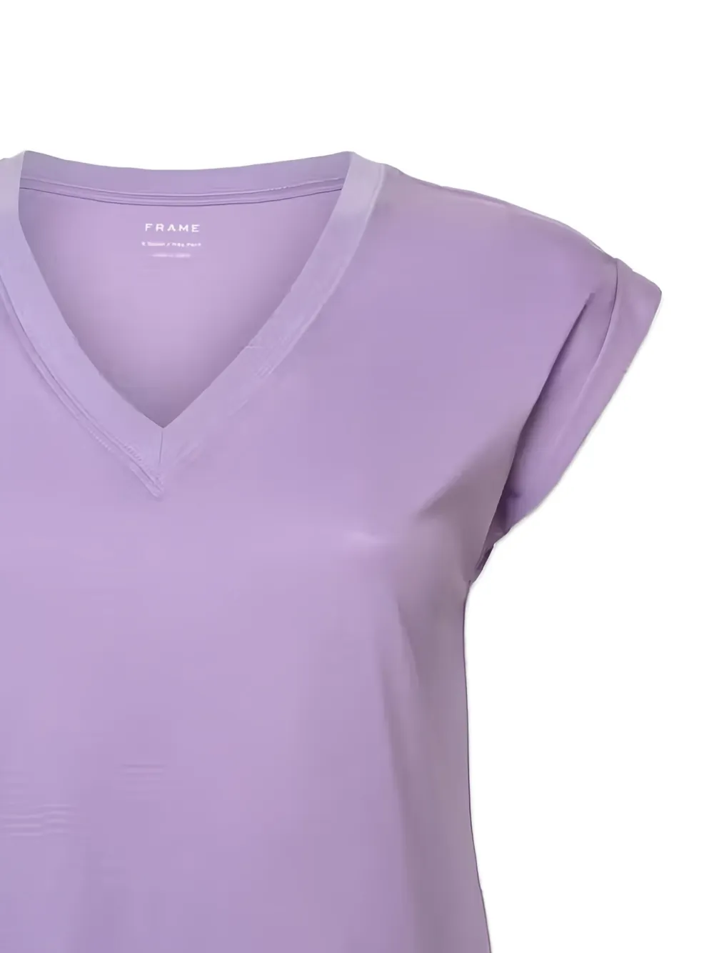 FRAME Easy T-shirt met V-hals Paars