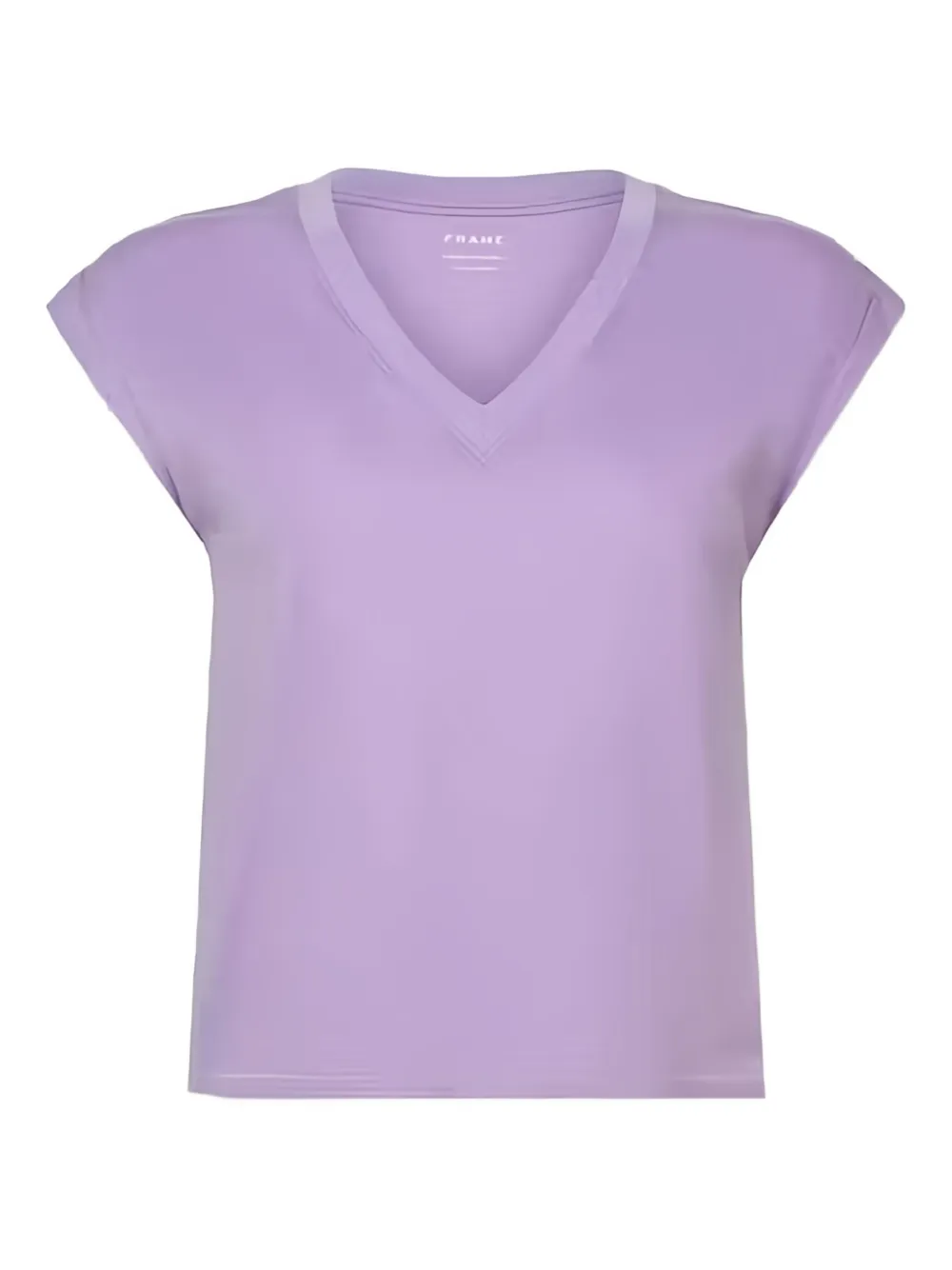 FRAME Easy T-shirt met V-hals Paars