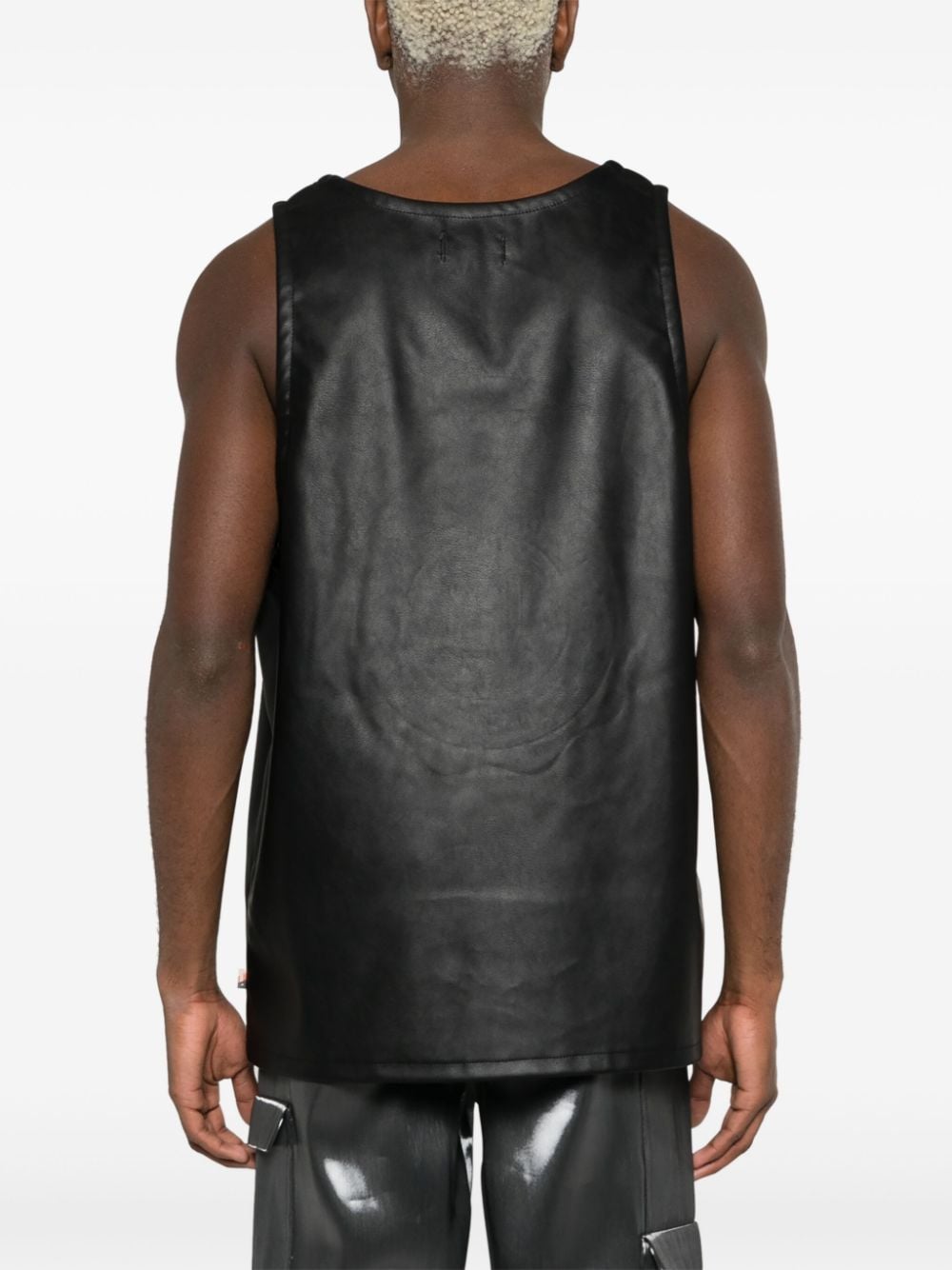 Shop Honor The Gift Faux-leather Vest In 黑色