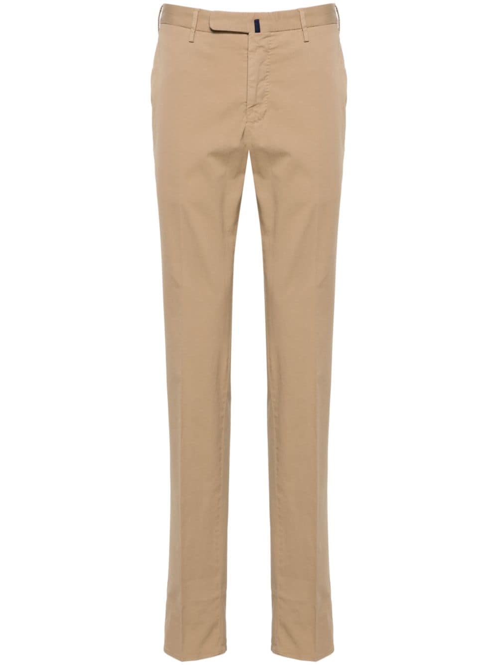 Incotex Mid-rise Twill Chino Trousers In Neutrals