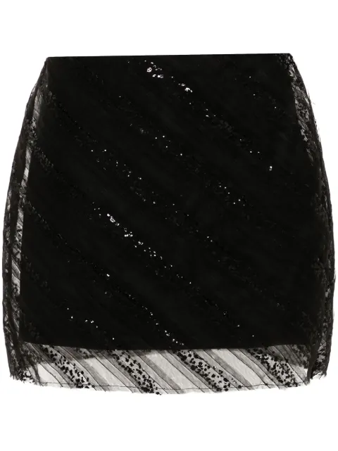 Viktor & Rolf falda midi con capa de tul