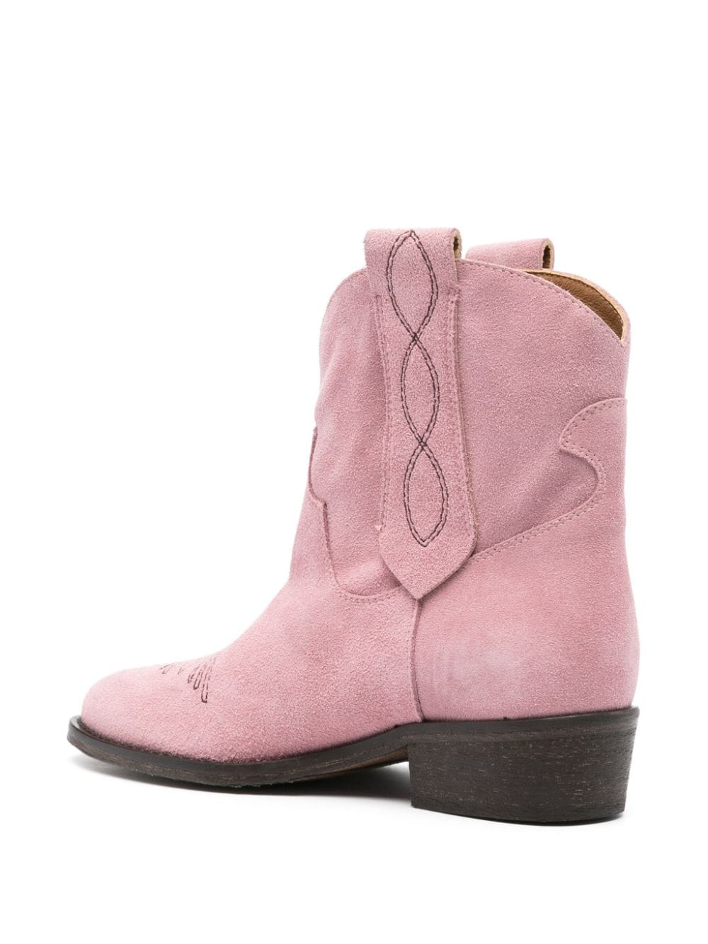 Shop Via Roma 15 Suede Ankle Boots In Rose-pink